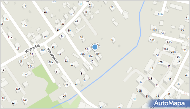 Knurów, Wolności, 34i, mapa Knurów