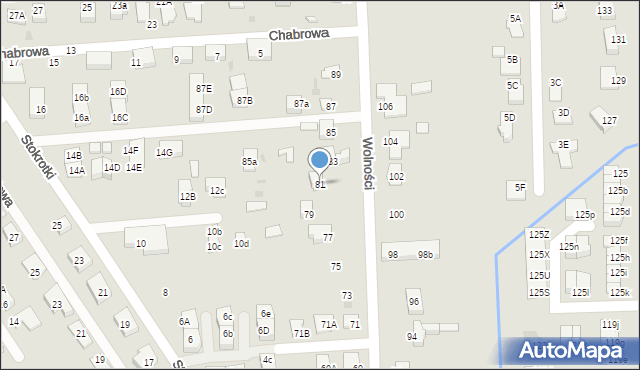 Knurów, Wolności, 81, mapa Knurów