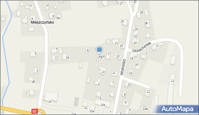 Kobiernice, Wolności, 17a, mapa Kobiernice