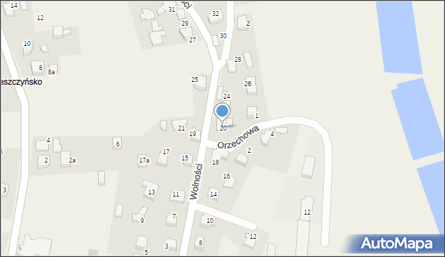 Kobiernice, Wolności, 20, mapa Kobiernice