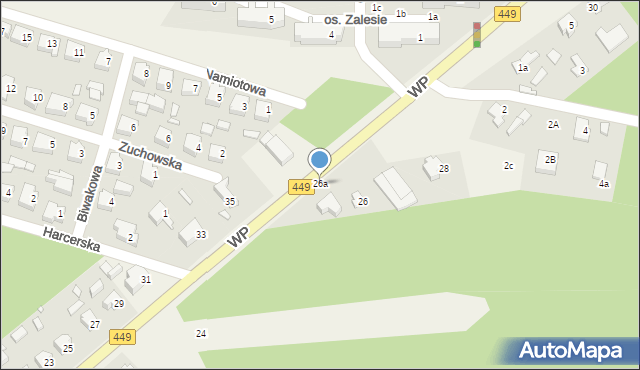Kobyla Góra, Wojska Polskiego, 26a, mapa Kobyla Góra