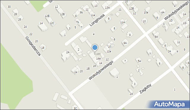 Kobyłka, Wołodyjowskiego Michała, 14b, mapa Kobyłka