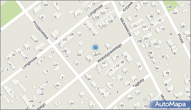 Kobyłka, Wołodyjowskiego Michała, 4A, mapa Kobyłka