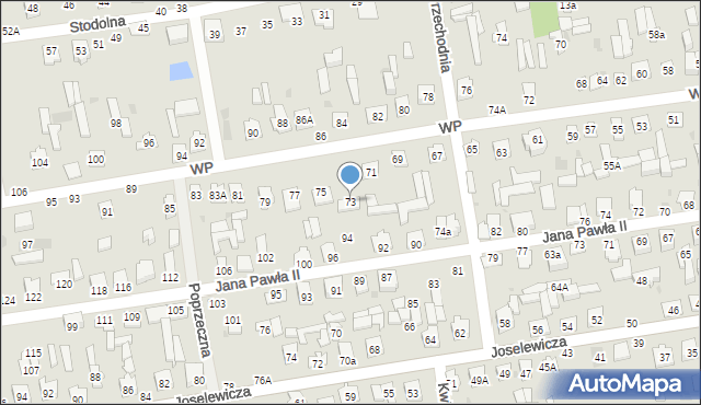 Kock, Wojska Polskiego, 73, mapa Kock