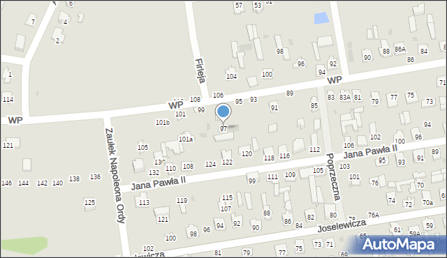 Kock, Wojska Polskiego, 97, mapa Kock