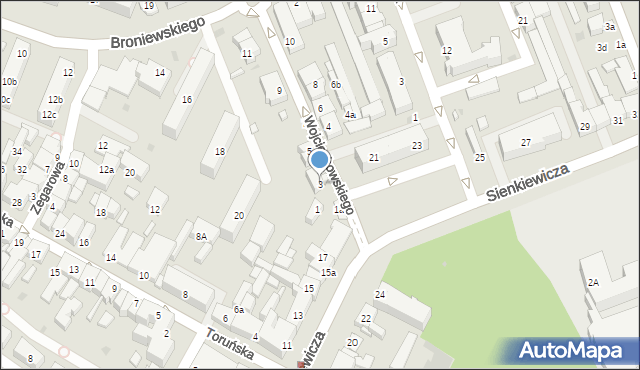 Koło, Wojciechowskiego Piotra, 3, mapa Koło