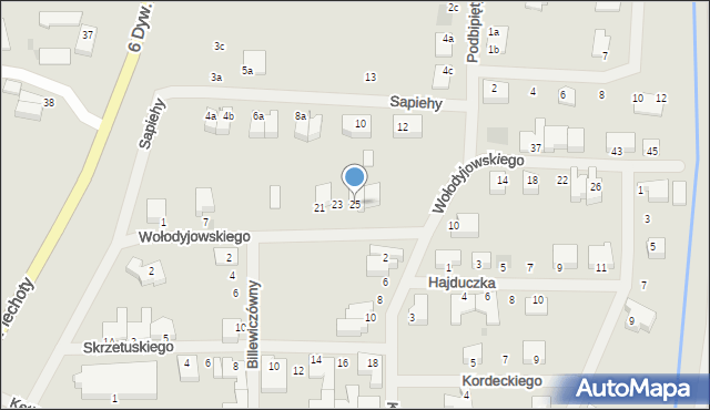 Kołobrzeg, Wołodyjowskiego Michała, 25, mapa Kołobrzegu