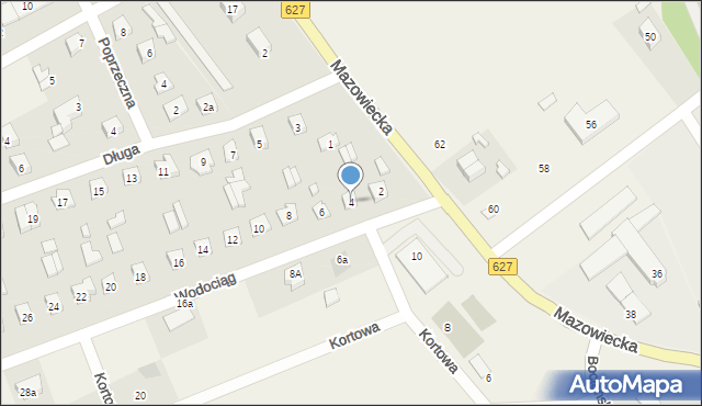 Komorowo, Wodociąg, 4, mapa Komorowo