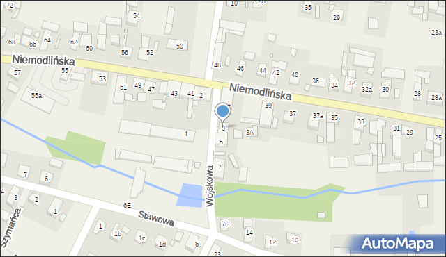 Komprachcice, Wojskowa, 3, mapa Komprachcice