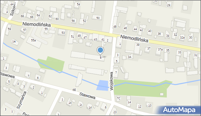 Komprachcice, Wojskowa, 4, mapa Komprachcice