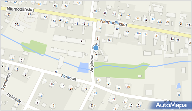 Komprachcice, Wojskowa, 7, mapa Komprachcice