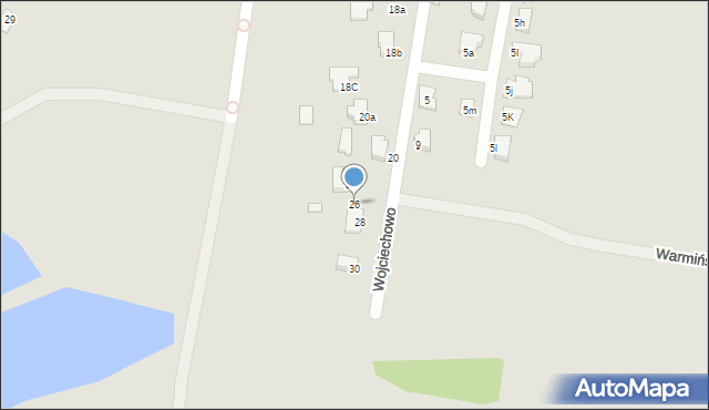 Konin, Wojciechowo, 26, mapa Konina