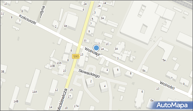 Korsze, Wolności, 2, mapa Korsze