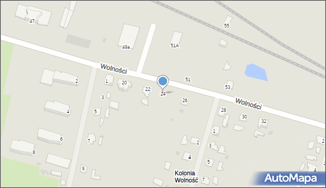 Korsze, Wolności, 24, mapa Korsze