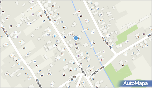 Kościelec, Wolności, 48, mapa Kościelec