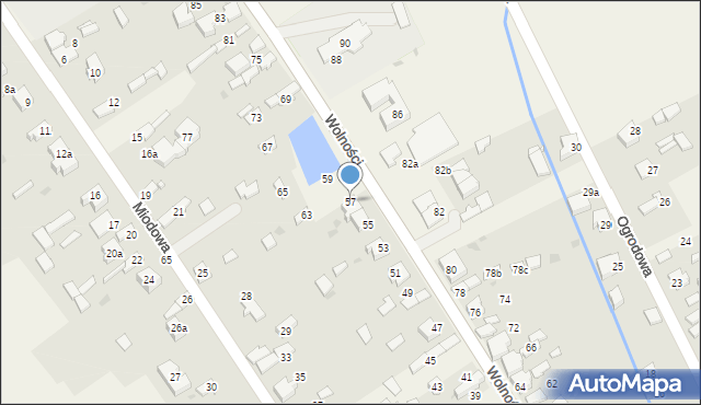 Kościelec, Wolności, 57, mapa Kościelec