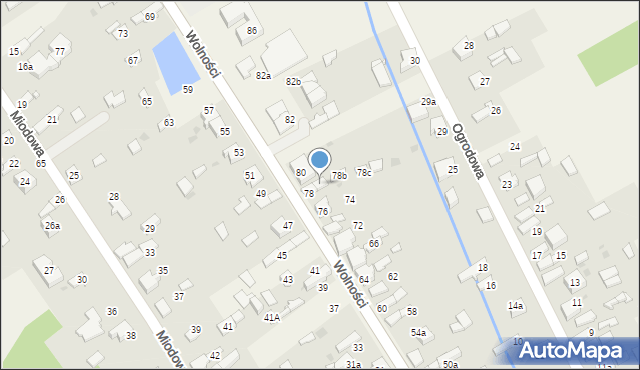 Kościelec, Wolności, 78a, mapa Kościelec