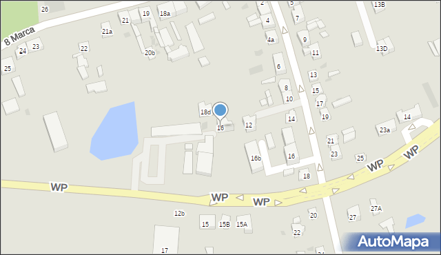 Kościerzyna, Wojska Polskiego, 16, mapa Kościerzyna