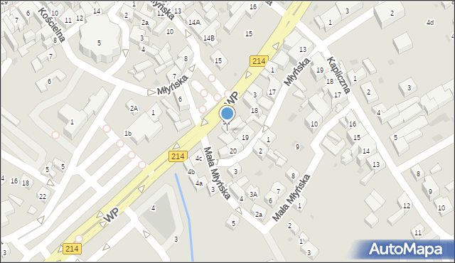 Kościerzyna, Wojska Polskiego, 1a, mapa Kościerzyna
