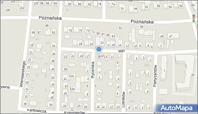 Kostrzyn, Wojska Polskiego, 15, mapa Kostrzyn
