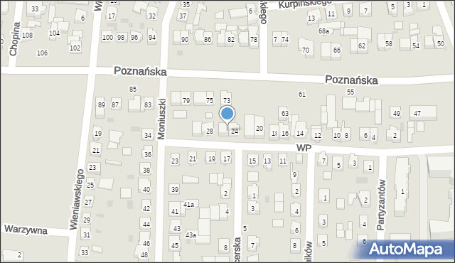 Kostrzyn, Wojska Polskiego, 26, mapa Kostrzyn