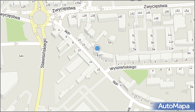 Koszalin, Wojska Polskiego, 5, mapa Koszalina