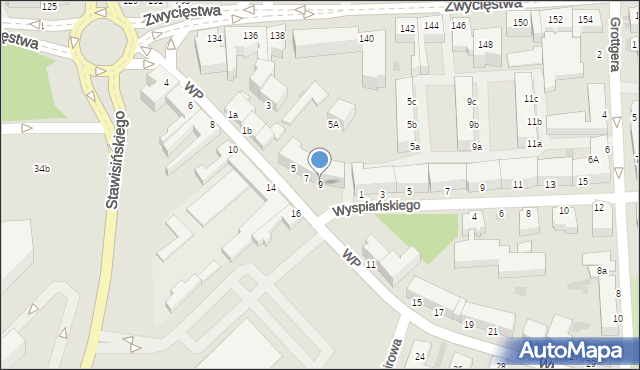 Koszalin, Wojska Polskiego, 9, mapa Koszalina