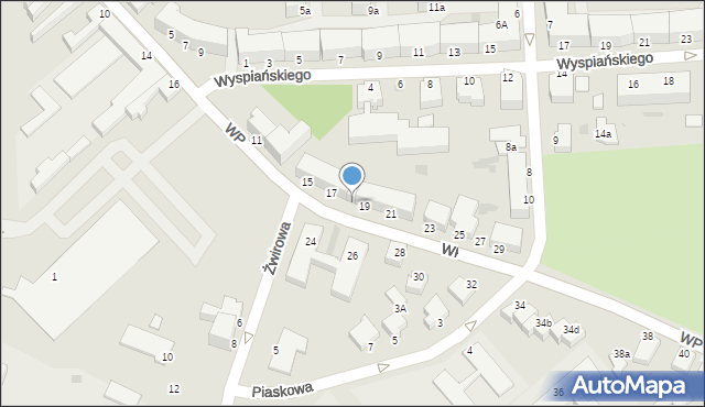 Koszalin, Wojska Polskiego, 19a, mapa Koszalina