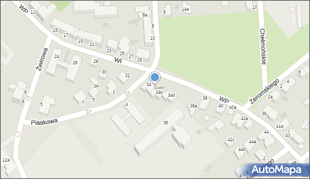 Koszalin, Wojska Polskiego, 34a, mapa Koszalina