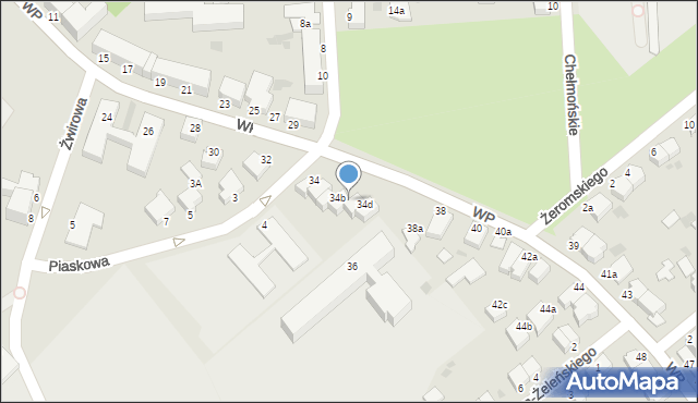 Koszalin, Wojska Polskiego, 34c, mapa Koszalina