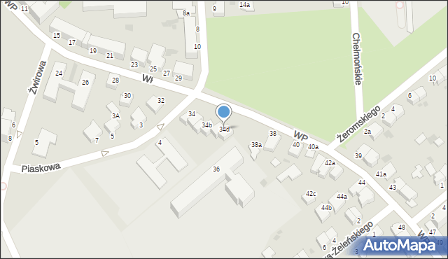 Koszalin, Wojska Polskiego, 34d, mapa Koszalina