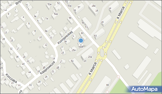 Koszalin, Wojska Polskiego, 62A, mapa Koszalina