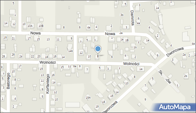 Koszęcin, Wolności, 8, mapa Koszęcin
