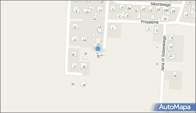 Kowalew, Wolności, 16, mapa Kowalew