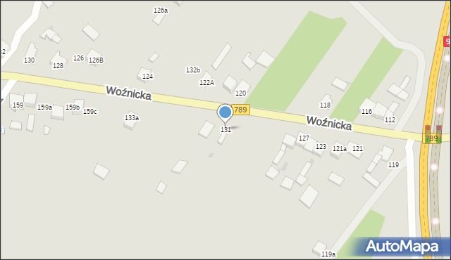 Koziegłowy, Woźnicka, 131, mapa Koziegłowy