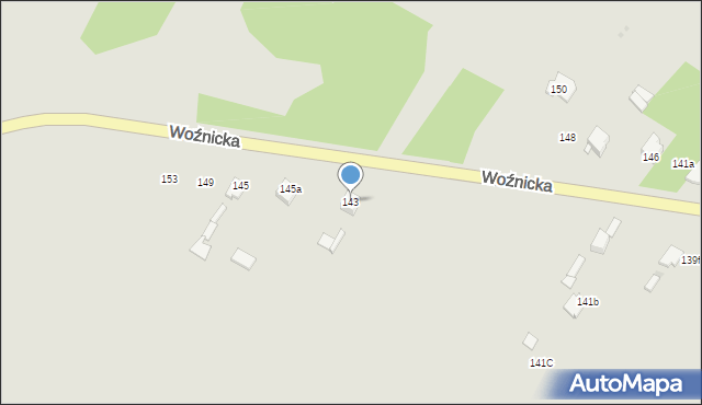 Koziegłowy, Woźnicka, 143, mapa Koziegłowy