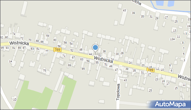 Koziegłowy, Woźnicka, 42, mapa Koziegłowy