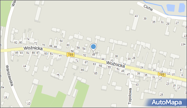 Koziegłowy, Woźnicka, 48, mapa Koziegłowy