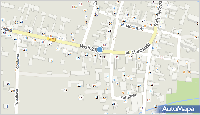 Koziegłowy, Woźnicka, 5, mapa Koziegłowy