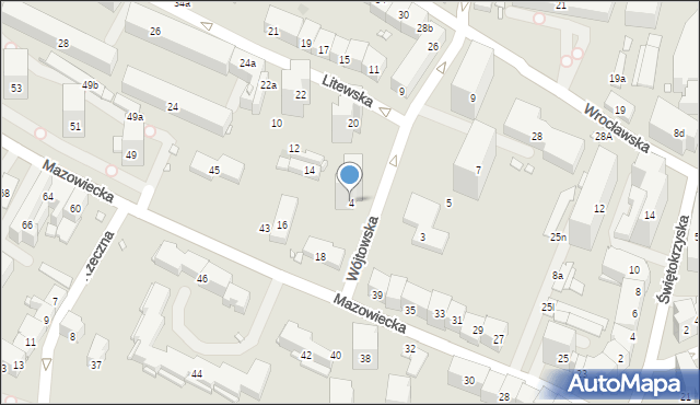 Kraków, Wójtowska, 4, mapa Krakowa