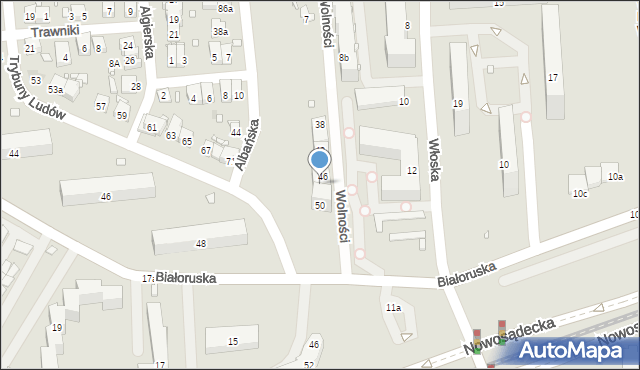 Kraków, Wolności, 48, mapa Krakowa