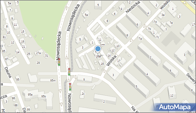 Kraków, Wolska, 16a, mapa Krakowa