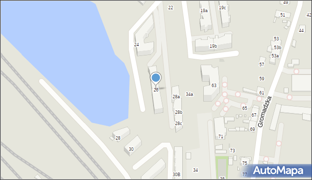 Kraków, Wodna, 26, mapa Krakowa