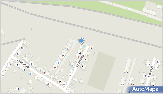 Kraków, Wojnicka, 11, mapa Krakowa