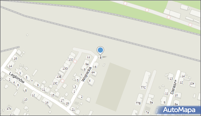 Kraków, Wojnicka, 8, mapa Krakowa