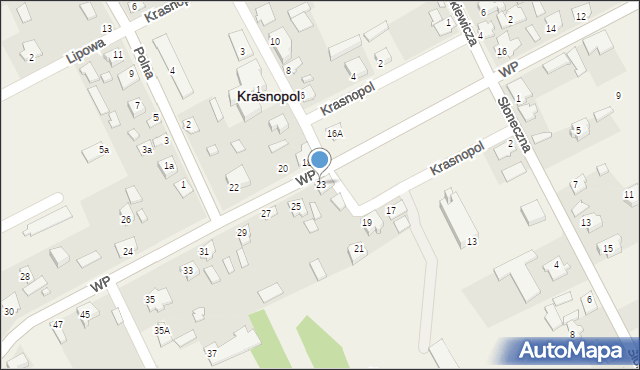 Krasnopol, Wojska Polskiego, 23, mapa Krasnopol