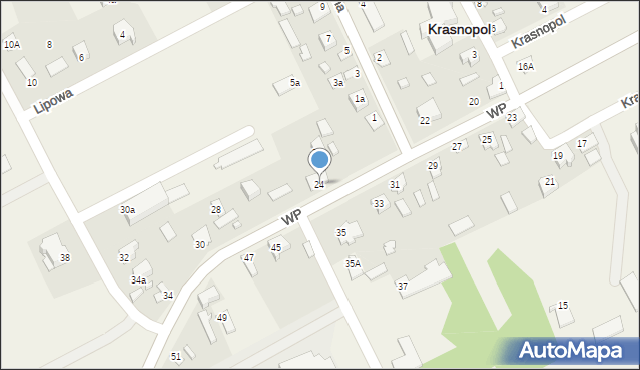 Krasnopol, Wojska Polskiego, 24, mapa Krasnopol