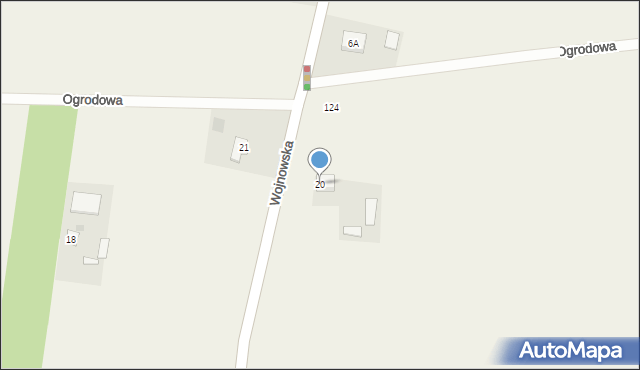 Kroczewo, Wojnowska, 20, mapa Kroczewo