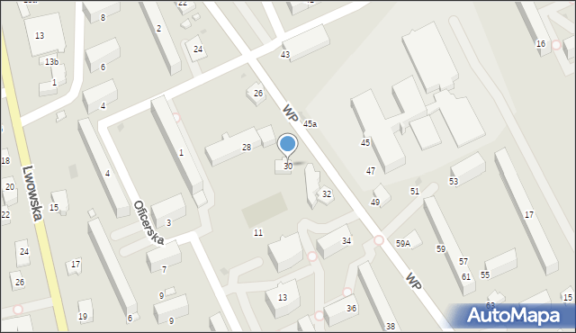 Krosno, Wojska Polskiego, 30, mapa Krosna