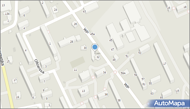 Krosno, Wojska Polskiego, 32a, mapa Krosna